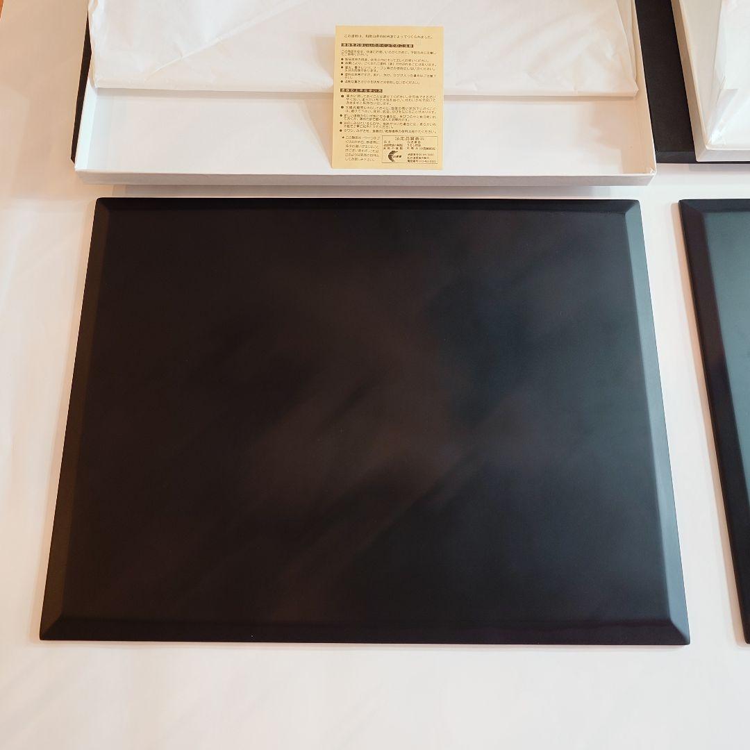 新品未使用 折敷 43cm 乾漆 漆器 2枚セット 長角フラットプレイスマット