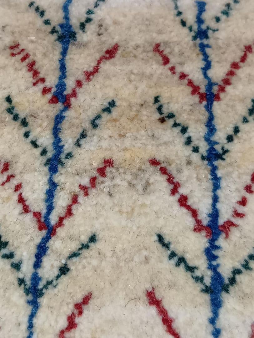 ペルシャ絨毯　ギャッベ　座布団　手織り　イラン(110)