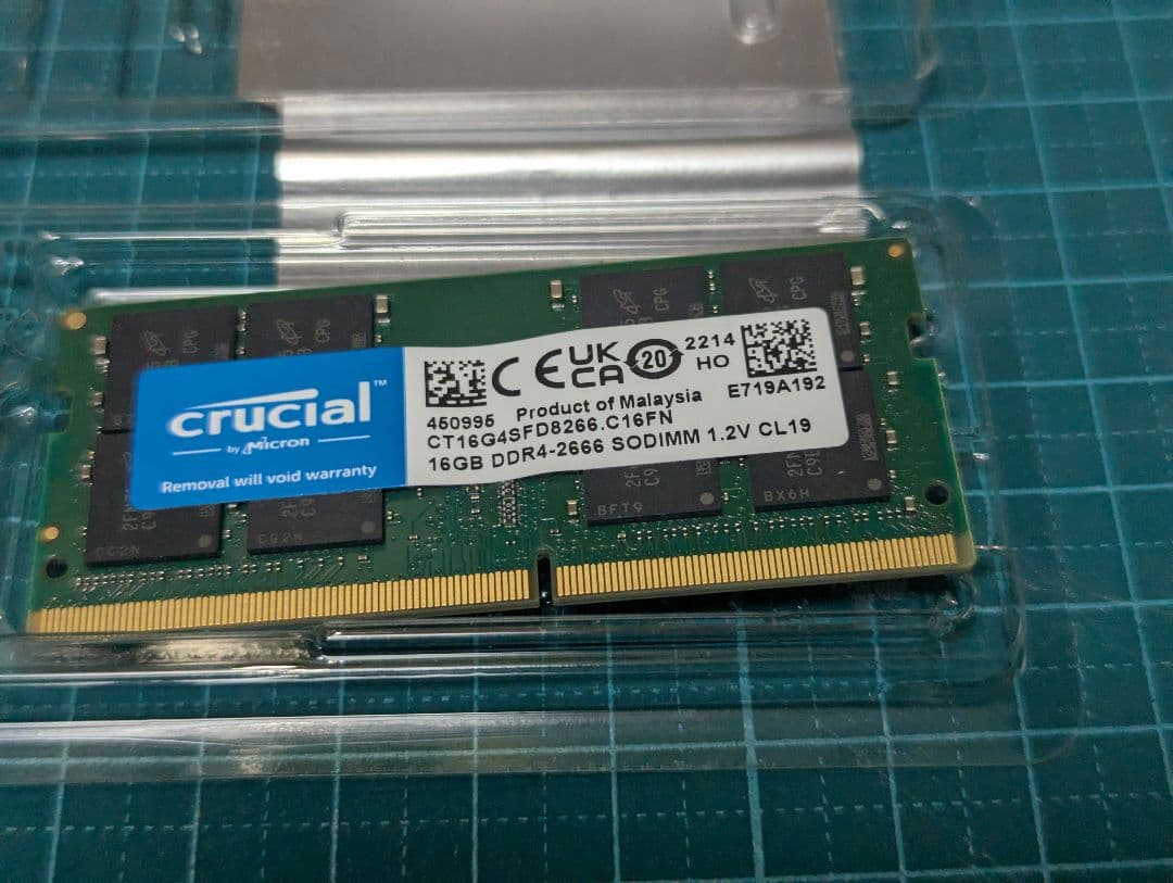 Crucial 16GBx2 DDR4 SODIMM メモリー 計32GB