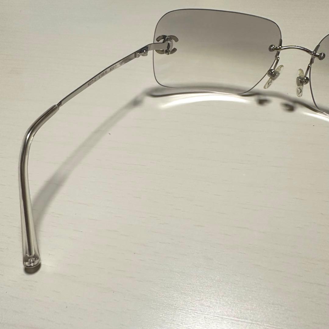 美品 CHANEL シャネル リムレスサングラス 美品 ココマーク