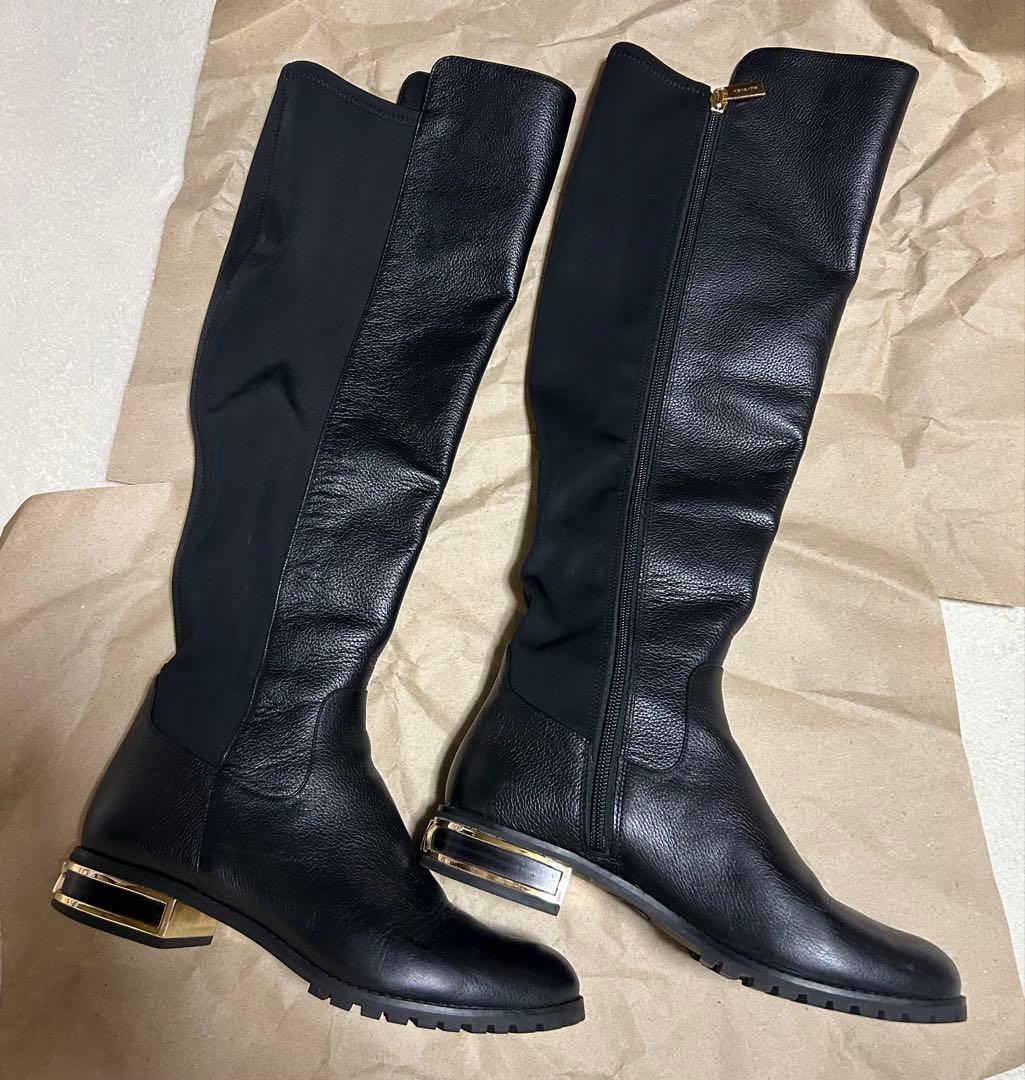 す*え様 MKロゴ ロングブーツ ブラック　美品