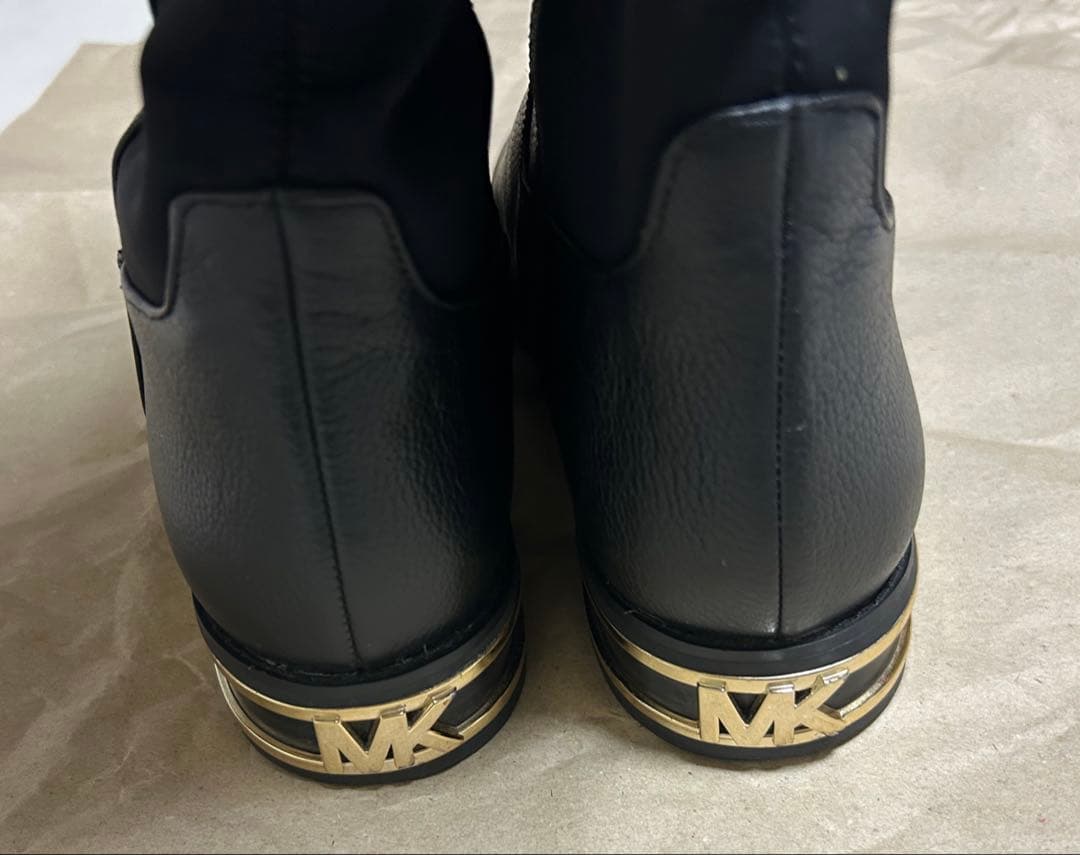 す*え様 MKロゴ ロングブーツ ブラック　美品