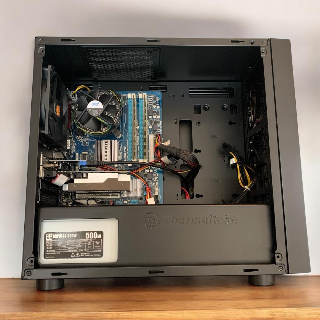 R001【美品】Thermaltake デスクトップ 自作 PC 本体 500W