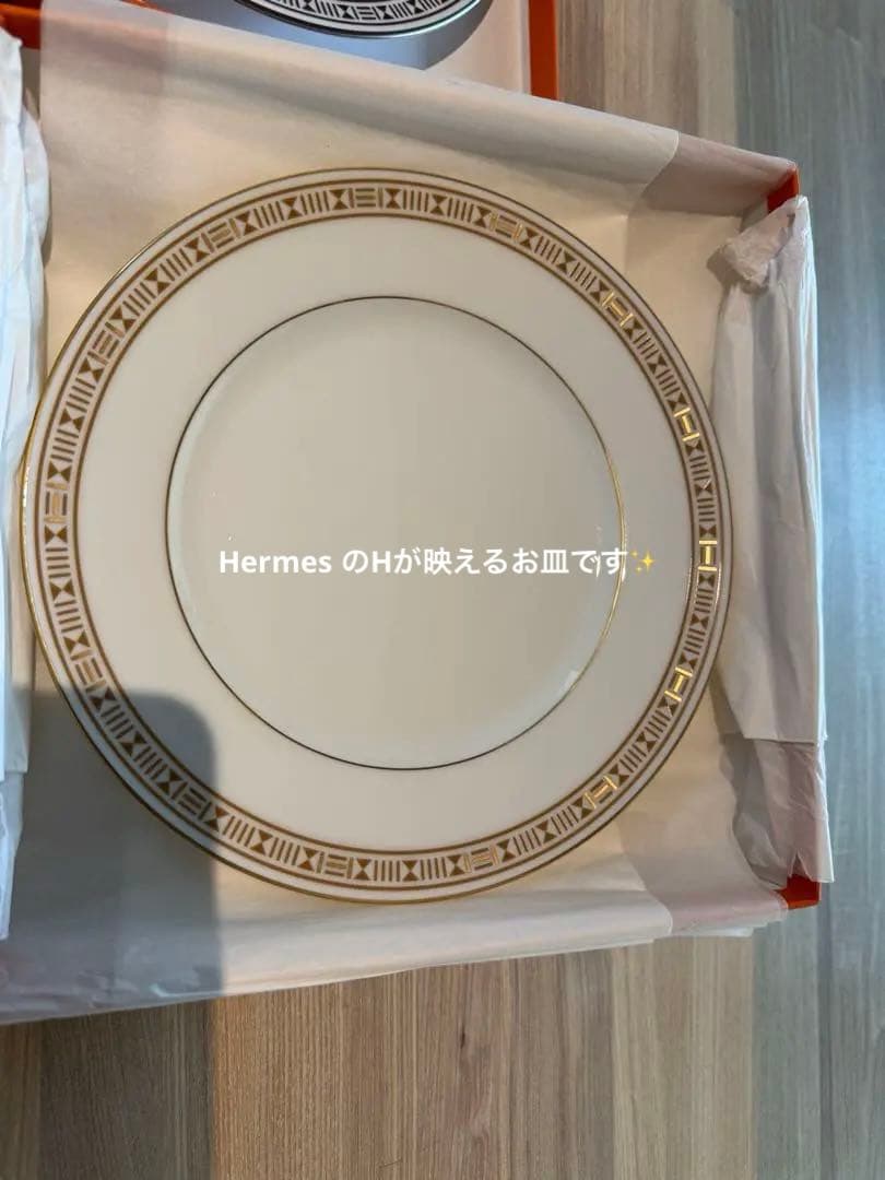 【希少】エルメス HERMES エーゲソレイユ お皿 サン・ルナのペアセット
