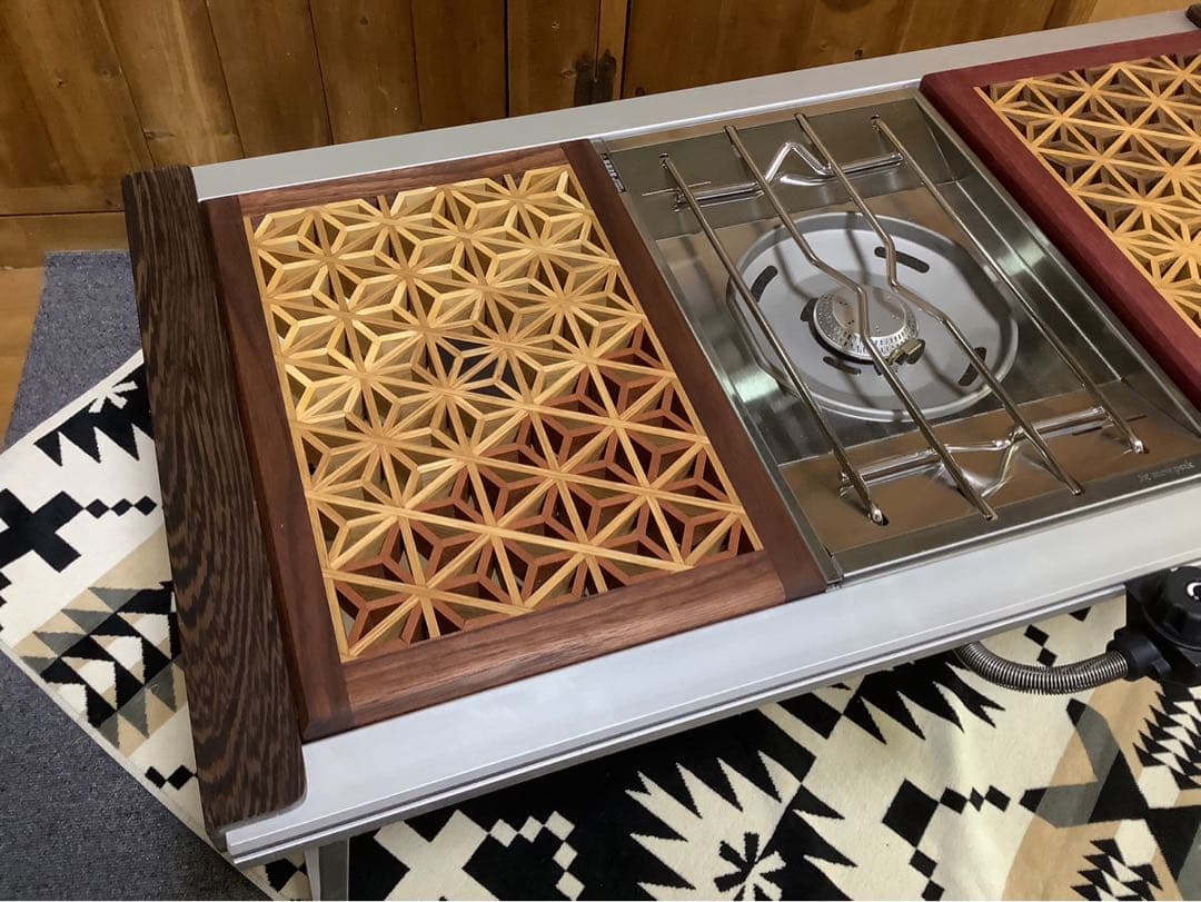 IGT天板　1ユニット　三脚用テーブル　組子細工ヘキサゴン133