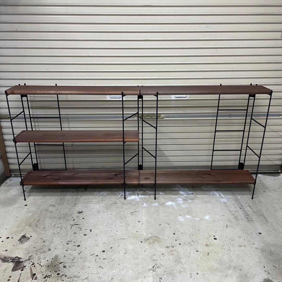 新商品‼️手作りアイアン家具 折り畳みラック 西海岸インテリア 幅200cm