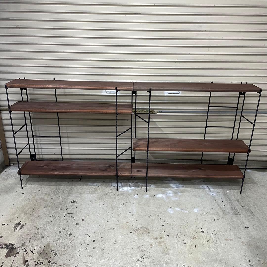 新商品‼️手作りアイアン家具 折り畳みラック 西海岸インテリア 幅200cm