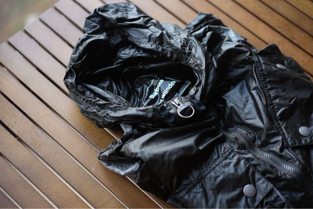 ジャケット・アウター Barbour and wander SHINY WIND HOODIE L