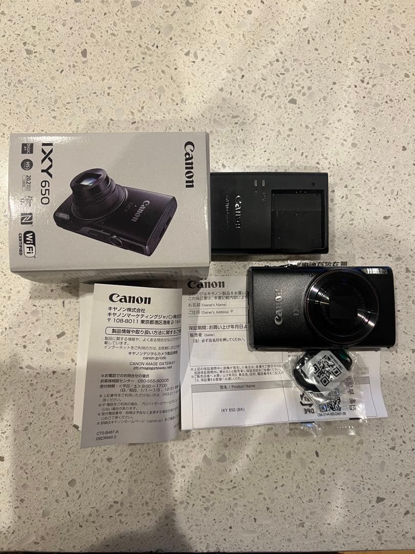 Canon IXY650 コンパクトデジタルカメラ　ブラック