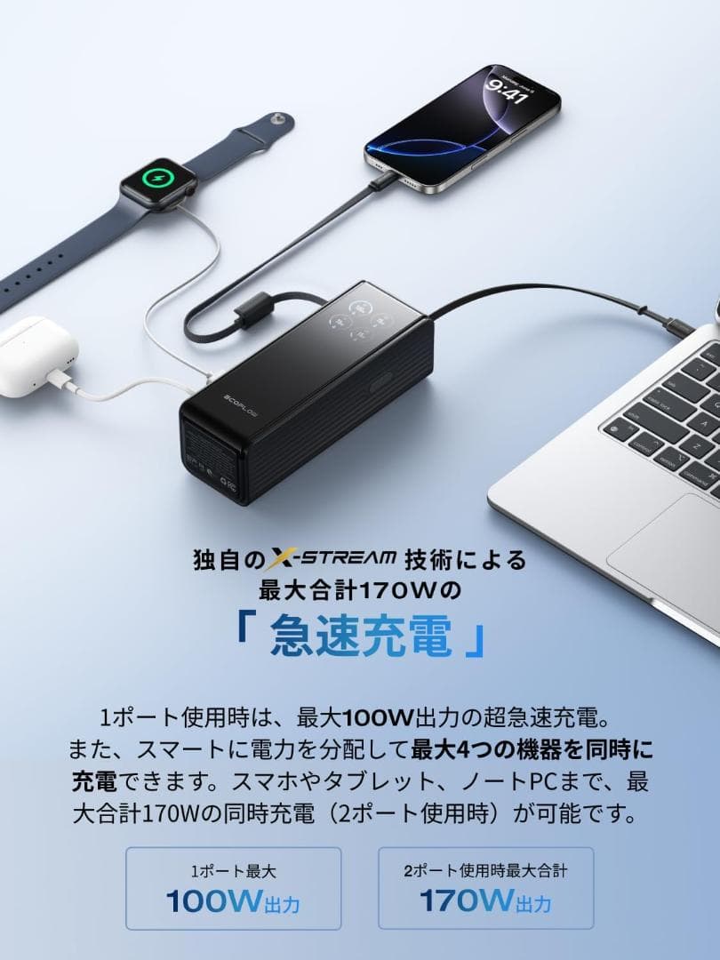 k2様用 EcoFlow RAPID モバイルバッテリー 25000mAh