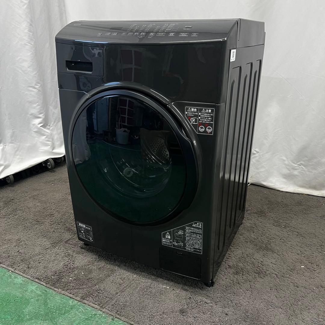 4⭕️ドラム式洗濯機　23年　乾燥　8キロ　黒　綺麗　安い　アイリス　設置無料