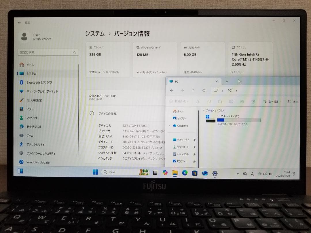008 LIFEBOOK U9311/F i5◆8GB◆SSD256GB◆13