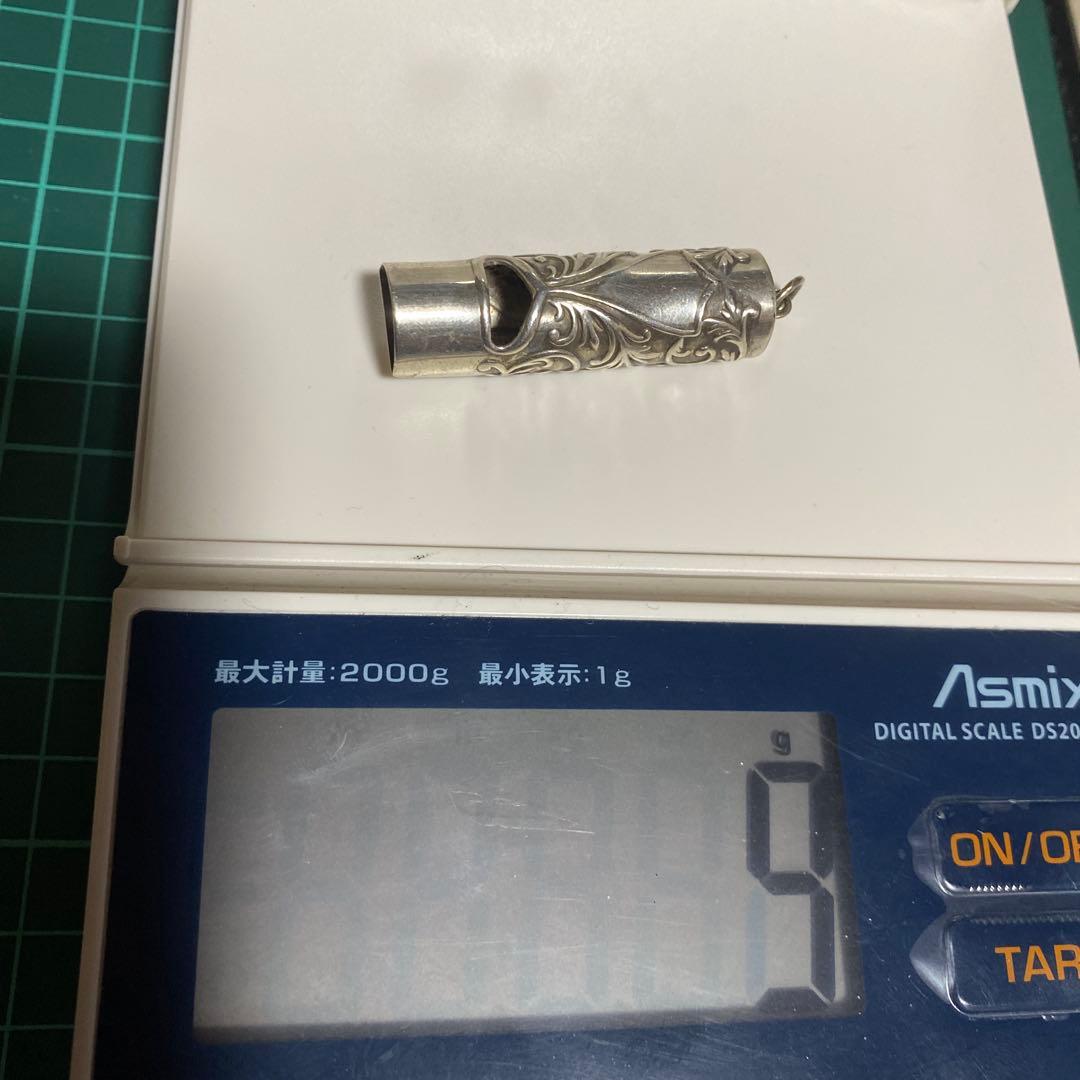 925ホイッスル　笛　トップ　ネックレス