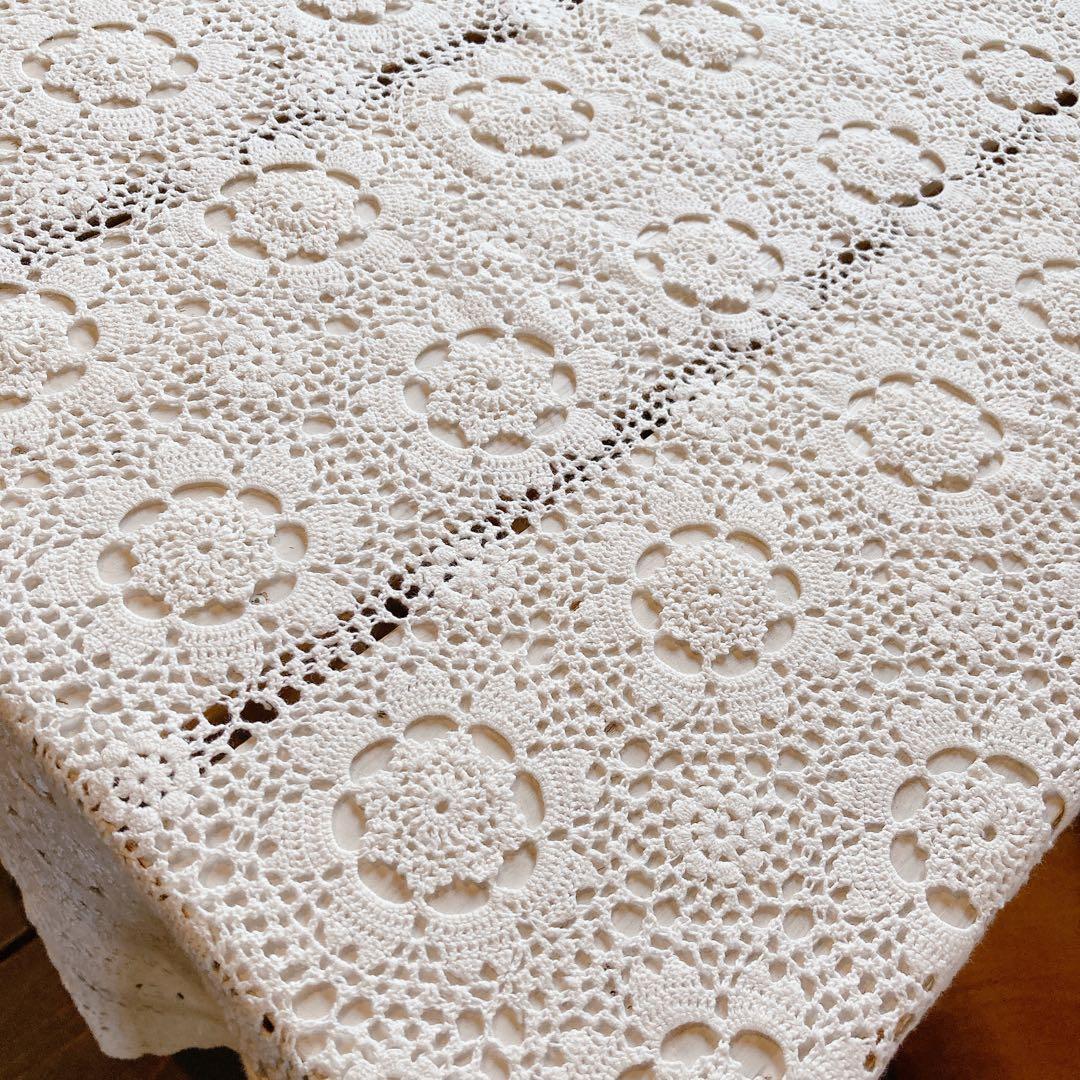 アンティーククロス 大判 カーテン クロッシェ