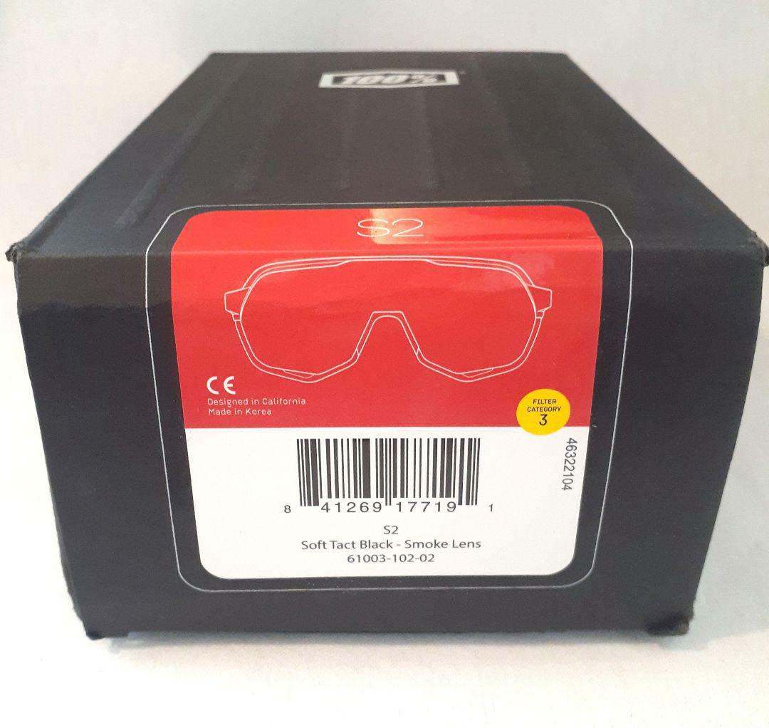 100% S2 ブラック スモークレンズ ワンハンドレッド サングラス