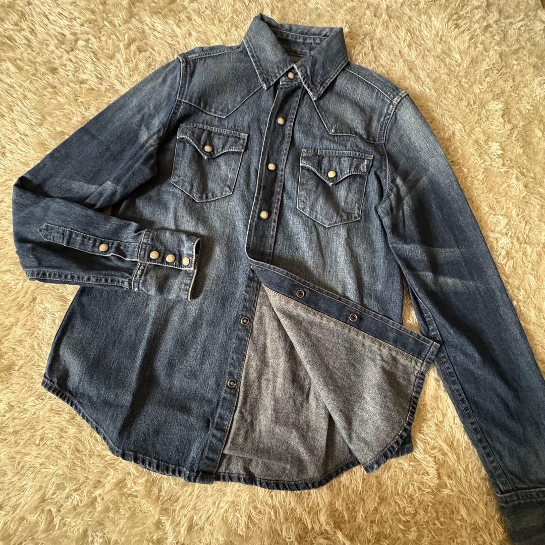 ラルフローレン ウエスタン ダンガリーシャツ デニム インディゴ サイズ4
