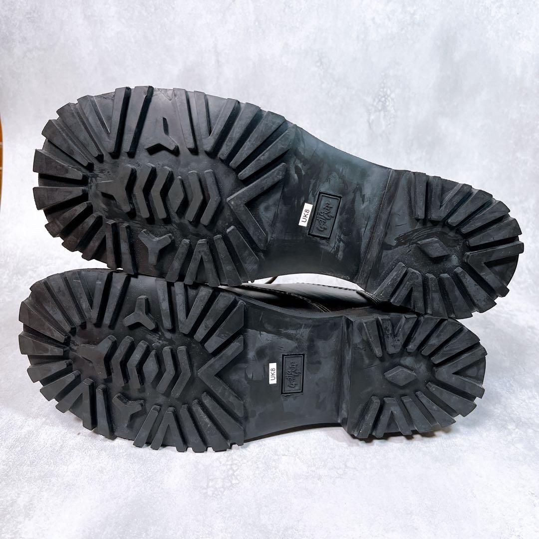 ☆美品☆【ゲッタグリップ】 レザーシューズ (8) ストレートチップ　ムラ加工