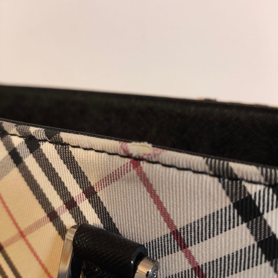 美品　バーバリー　BURBERRY　ノバチェック　ハンドバッグ　ベージュ
