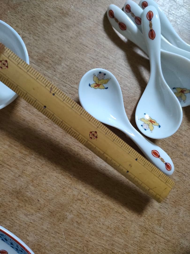 NARUMIナルミ　唐子　中華ホームセット　大皿　炒飯　ラーメン　レンゲ　タレ皿