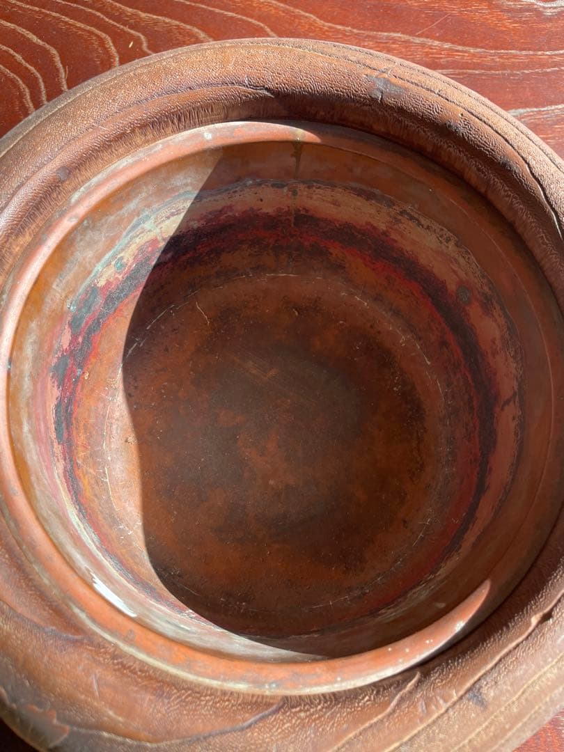 美品　時代　桐火鉢　秋草蒔絵 火鉢　螺鈿入り　茶道具　骨董品　木製火鉢　100年