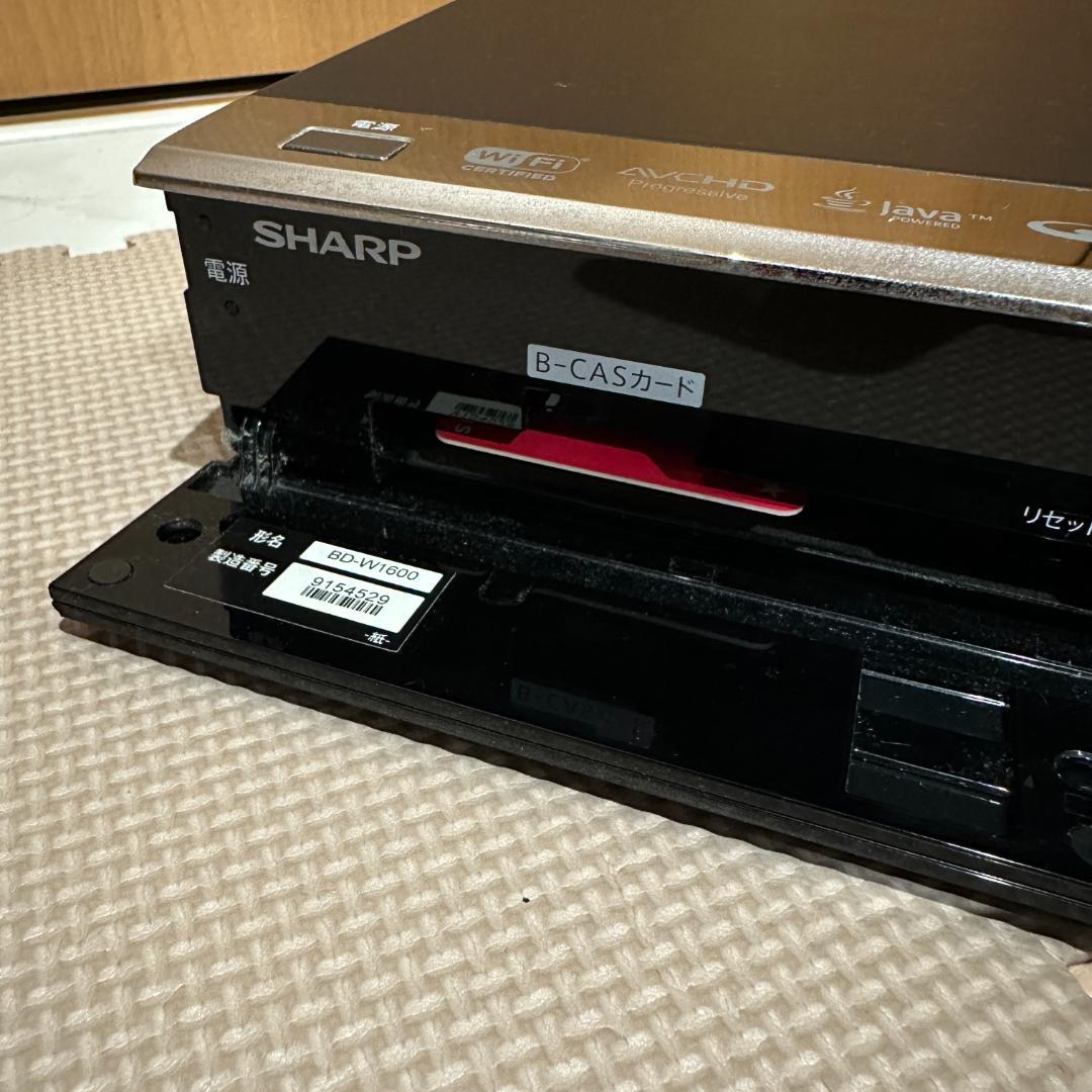 概ね美品 SHARP BD-W1600 ブルーレイレコーダー TB フルセット