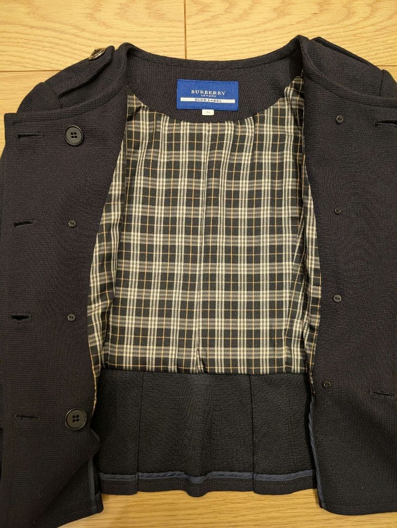 BURBERRY ブルーレーベル ノーカラージャケット 36