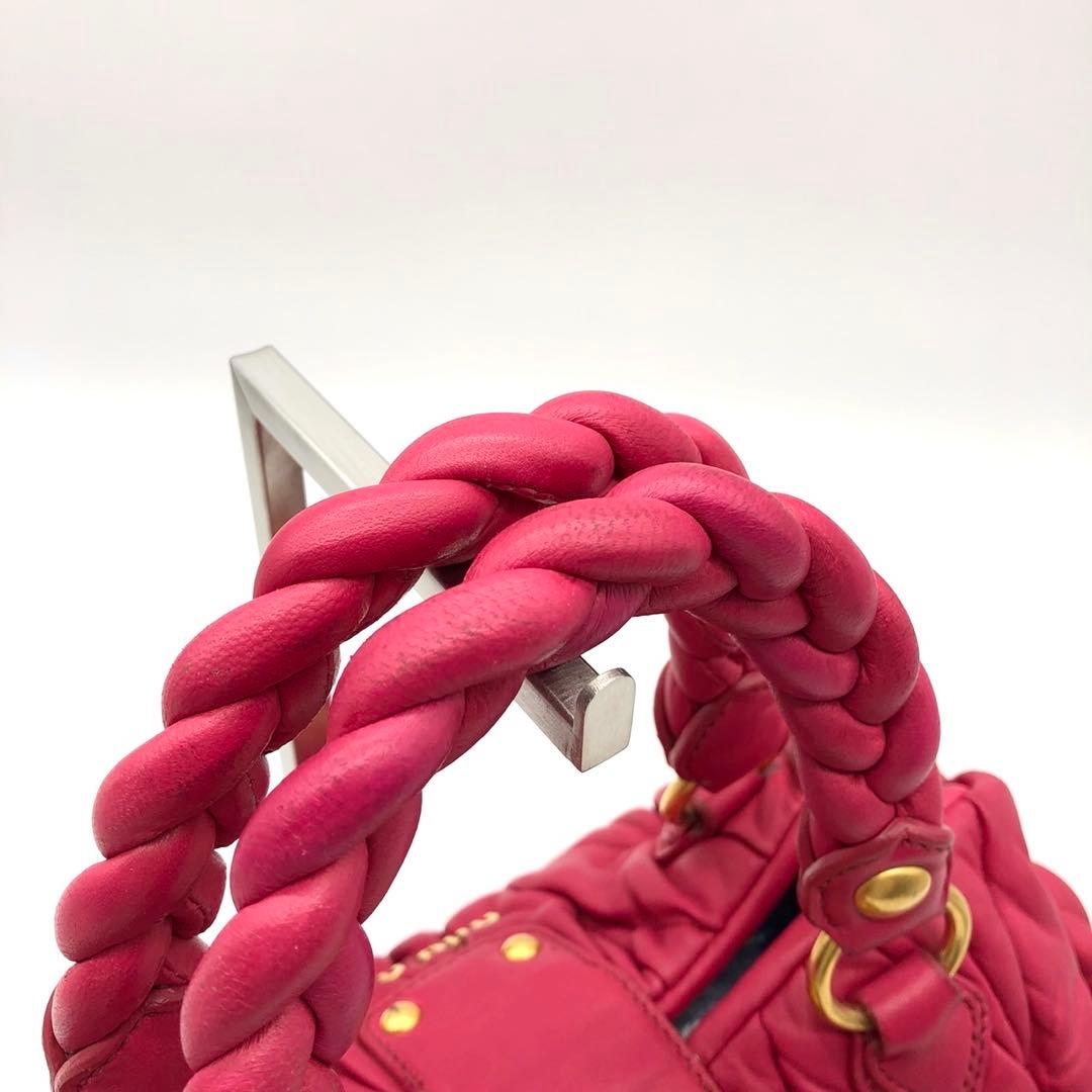 ✨人気✨ミュウミュウ ハンドバッグ 2way マテラッセ ゴールド金具 レザー