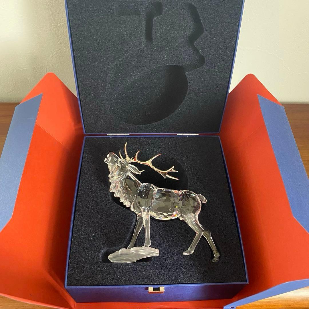 SWAROVSKI スワロフスキー クリスタル 雄ジカ 鹿 置物
