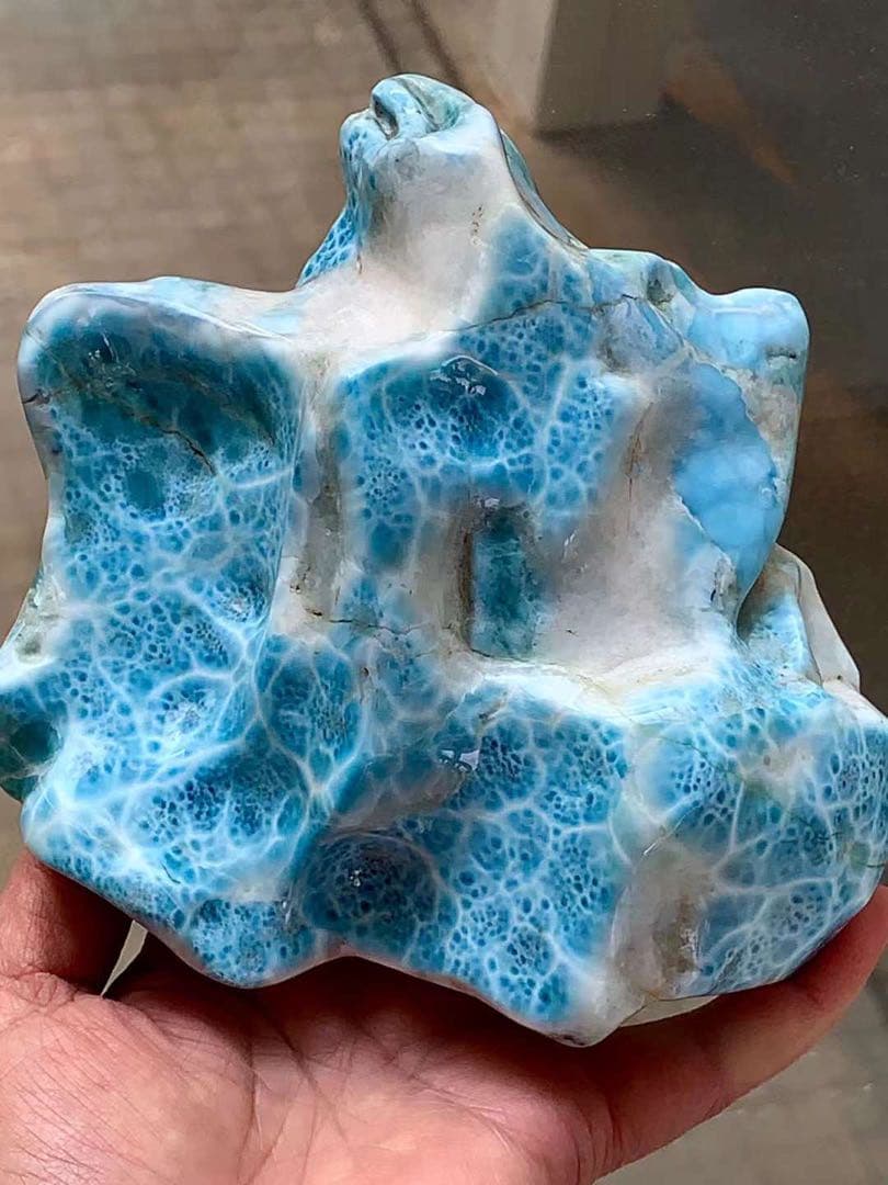 1027.2g 天然無処理　ラリマー  置物(原石)