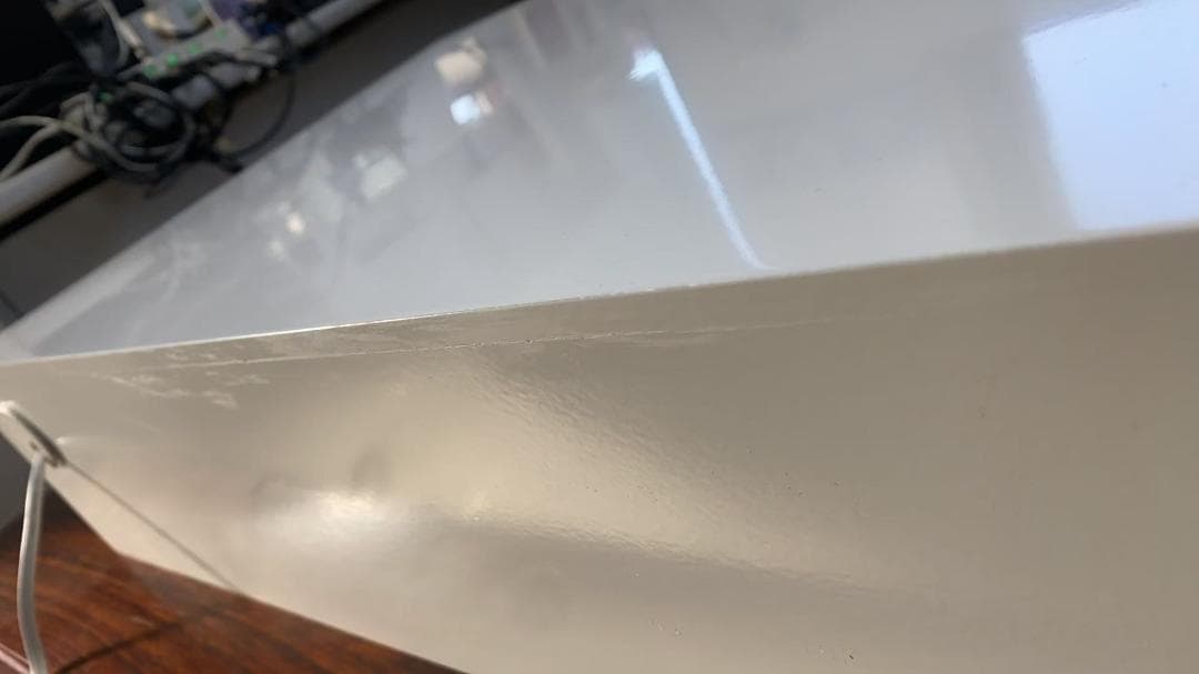 ホワイトモダンドレッサーミラー付き 訳あり品写真をご確認J206-100-04