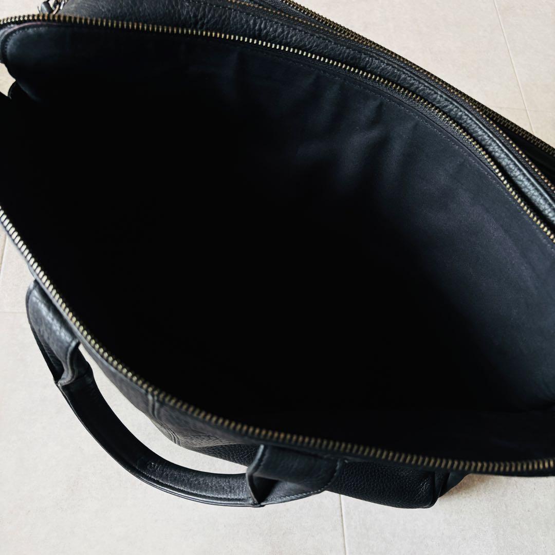 未使用級✨️ポーター オールレザー2wayブリーフケース 黒 シボ革 A4収納