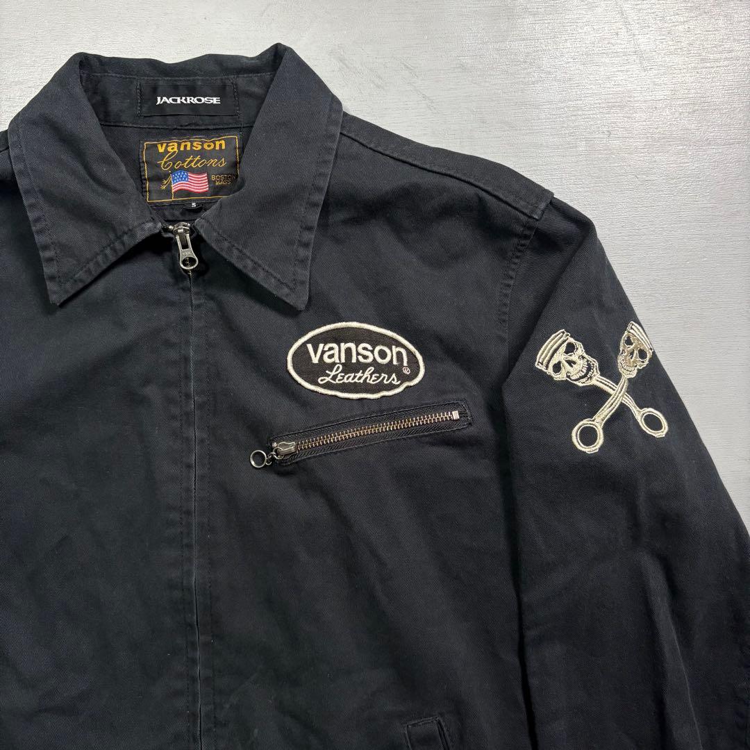 VANSON JACKLOSE つなぎ　オールインワン　刺繍　ドクロ