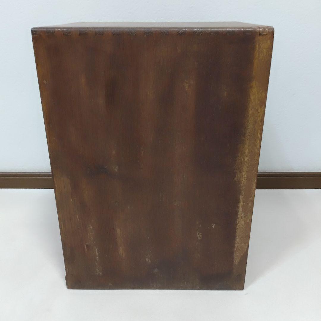 昭和レトロ 小引き出し 5段 5杯 小抽斗 木製 木箱 古家具 収納