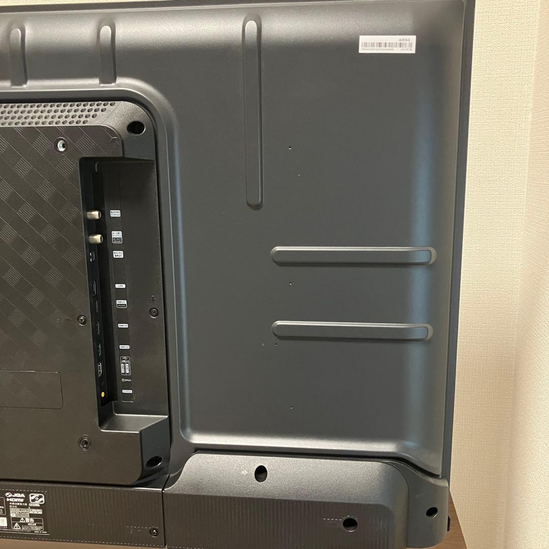 美品 ハイセンス 43V型 4K対応液晶テレビ 4Kチューナー内蔵 43E6G