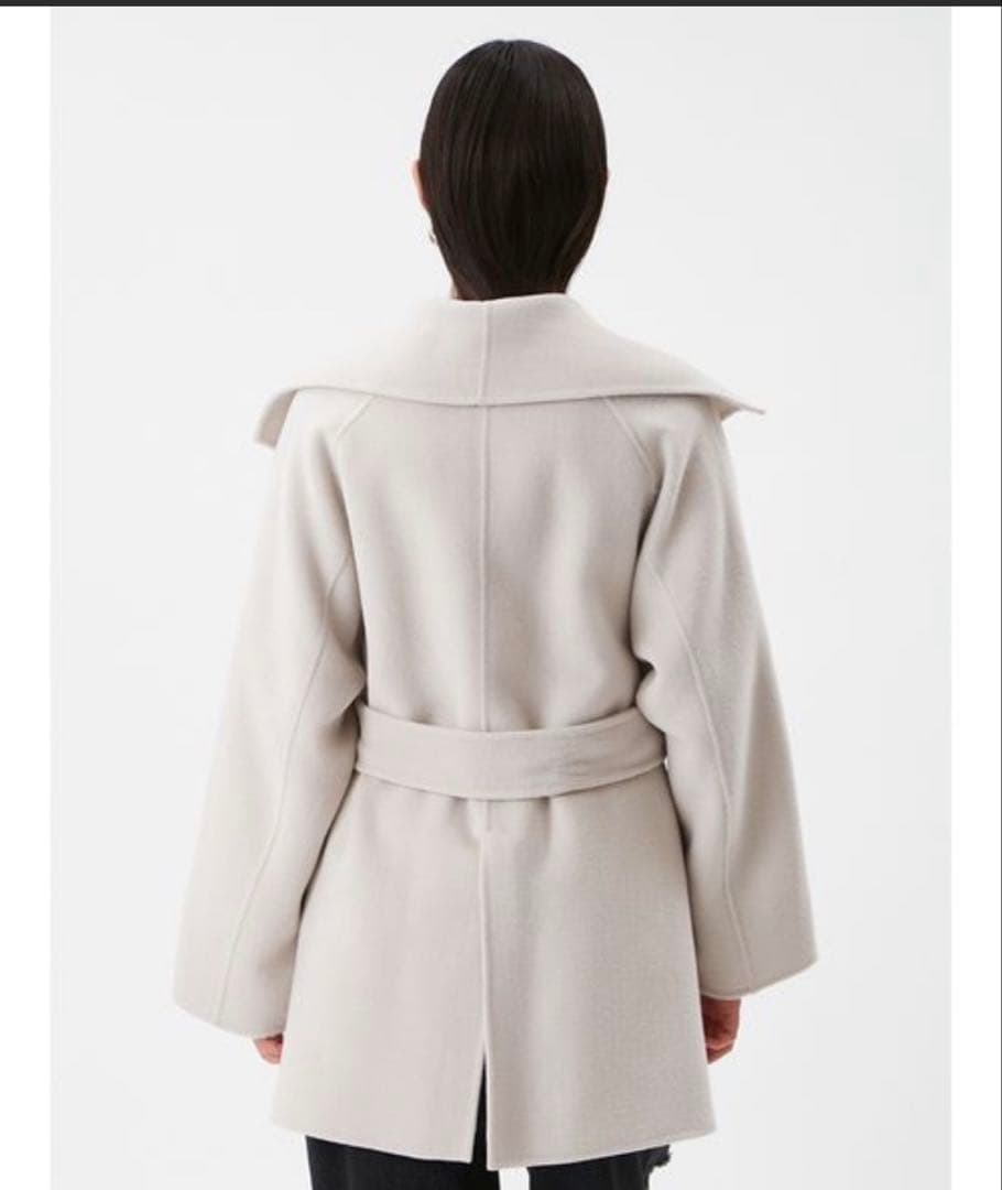 2025aw⭐︎新品共ベルト付きビックカラーミディ丈コート⭐︎リバーコート