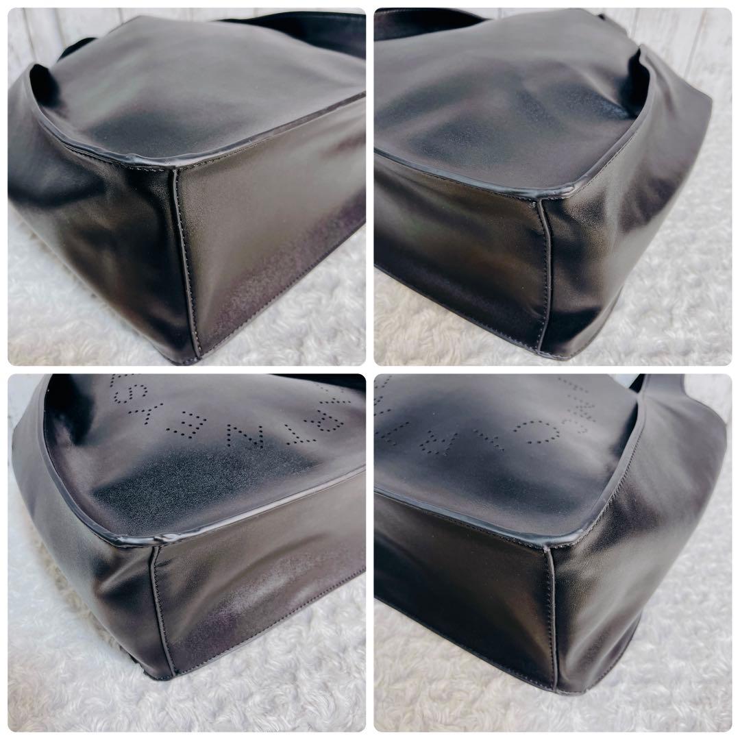 【極美品】ステラマッカートニー 2way バッグ A4可 パンチング ブラック