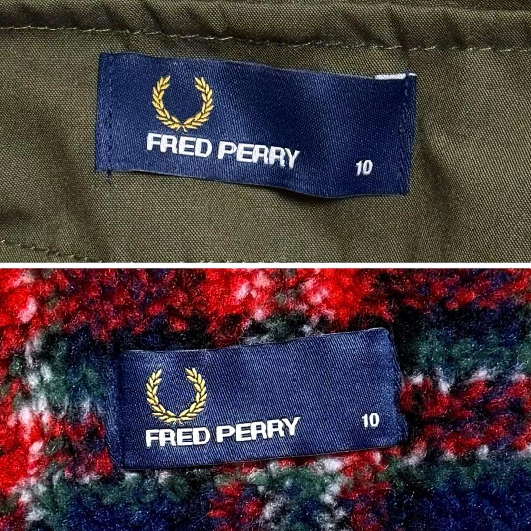 FRED PERRY モッズコート M51 ラクーンファー ボアライナー カーキ