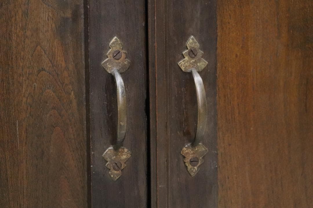 レトロ キャビネット 食器棚 書棚 本棚 本箱 収納 水屋