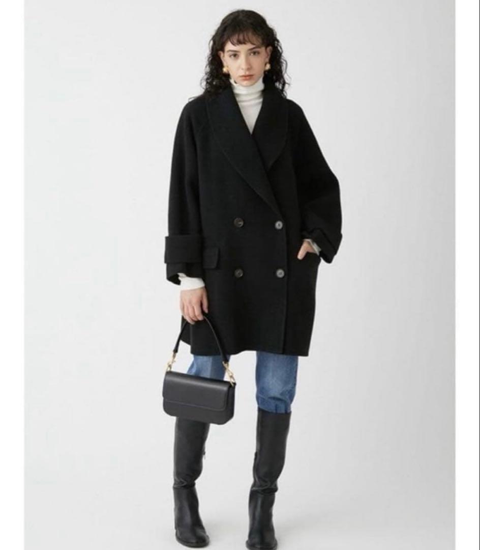 Mila Owen ミラオーウェン　接結ハーフ丈Aラインコート 川口春奈着用