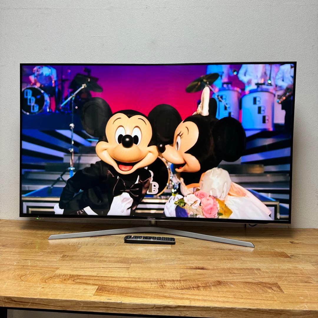 ハイセンス 55V型 4Kチューナー内蔵 液晶テレビ 55U7E 動画アプリ○