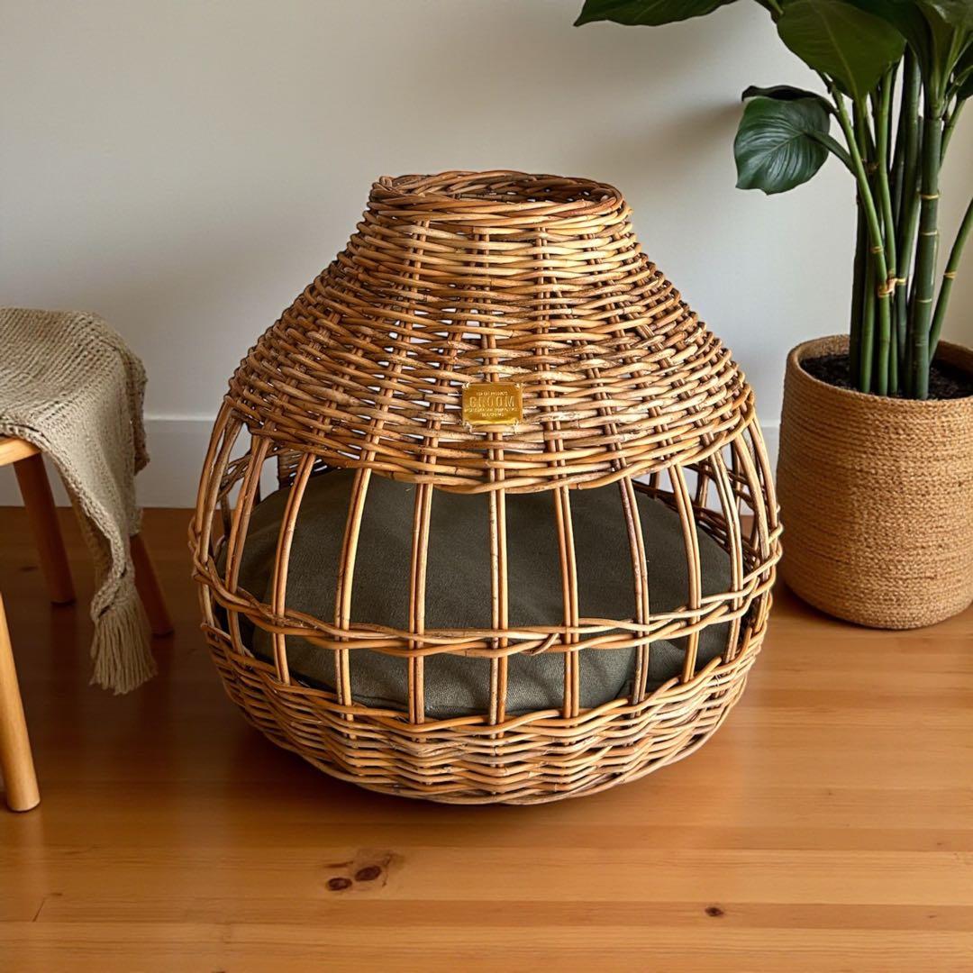 猫ちぐら　バスケットの猫ハウス　猫のおうち