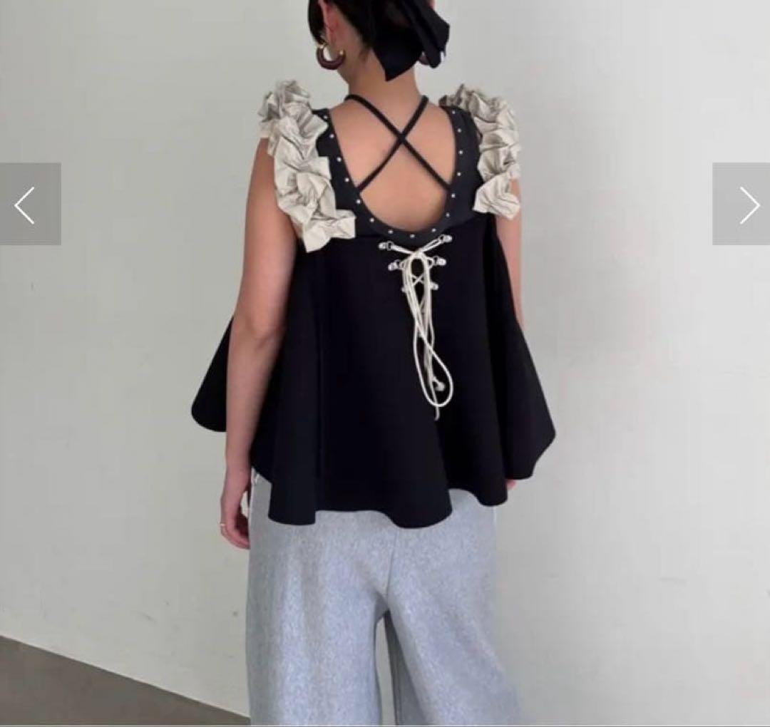 トップス MAISON SPECIAL Flower Strap 2way Tops