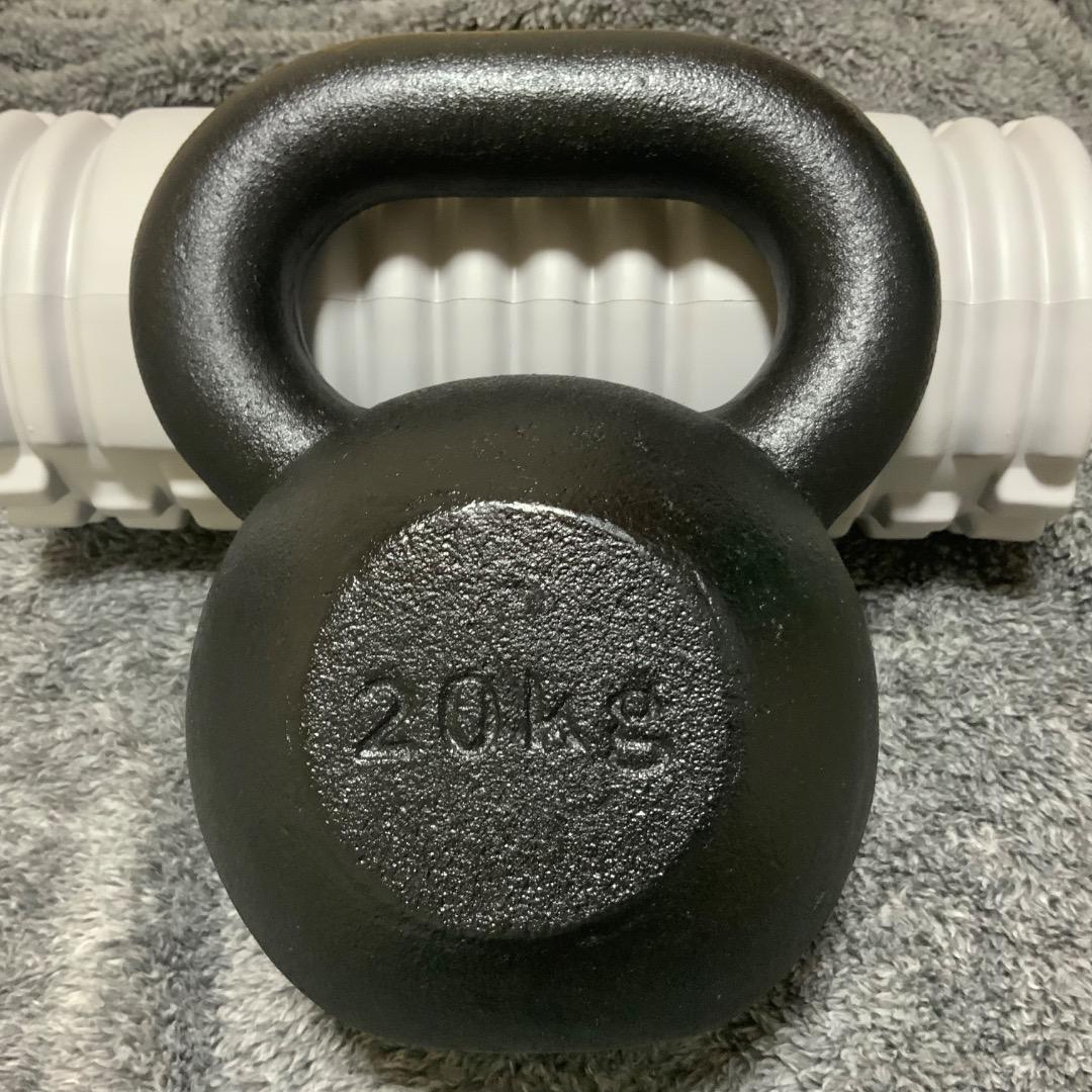 ◉ケトルベル 20kg 【送料込】（鋳鉄、一体成形、日本製/伊藤鉉鋳工所製）