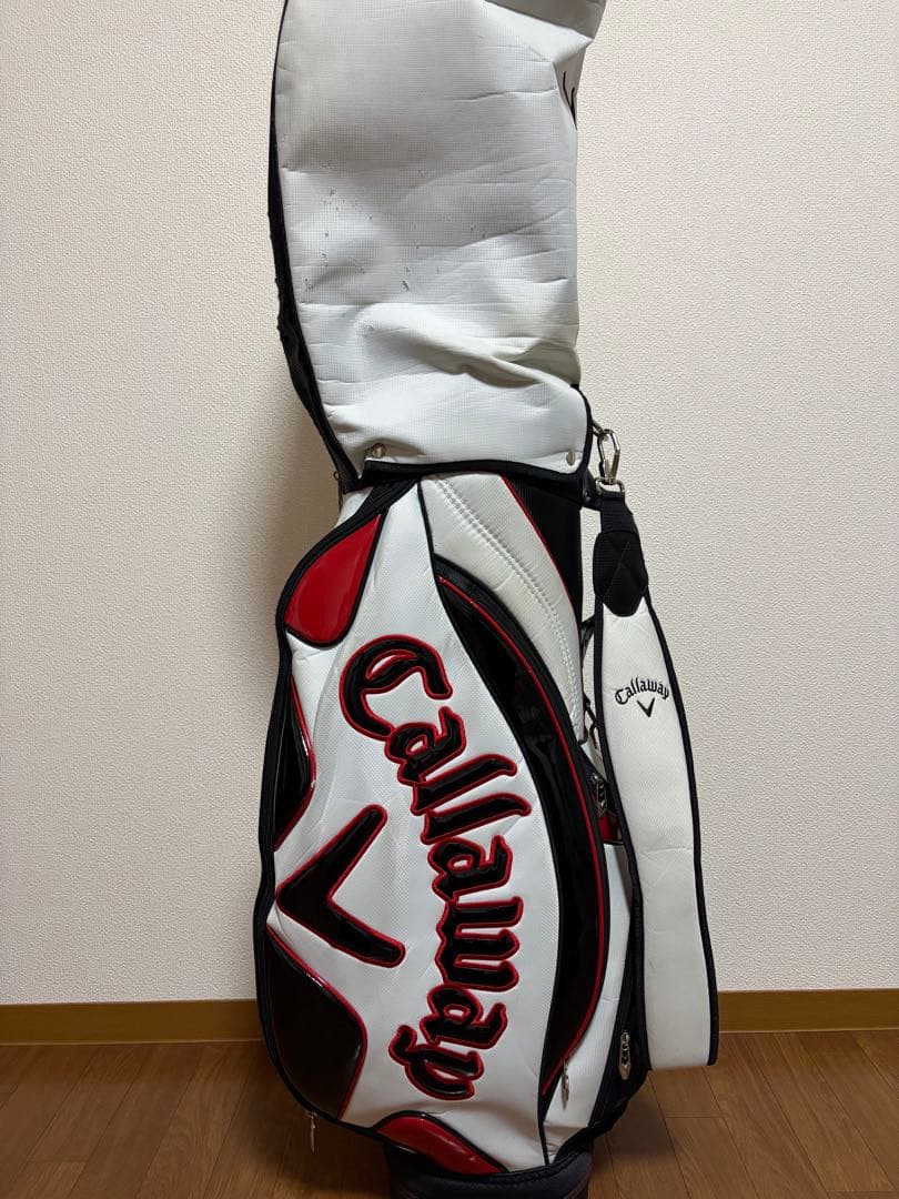 Callaway ゴルフバッグ ホワイト/レッド 9.5型