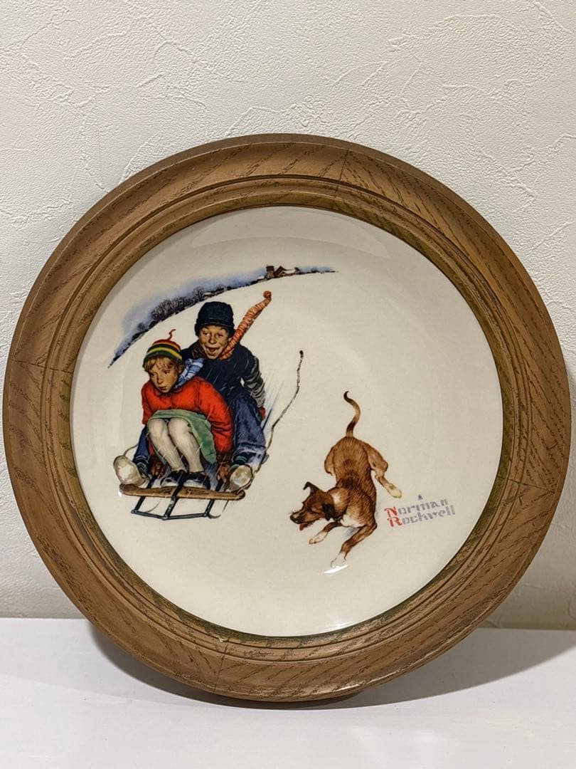 ノーマンロックウェル Gorham 限定 ヴィンテージ プレート 四季4枚セット