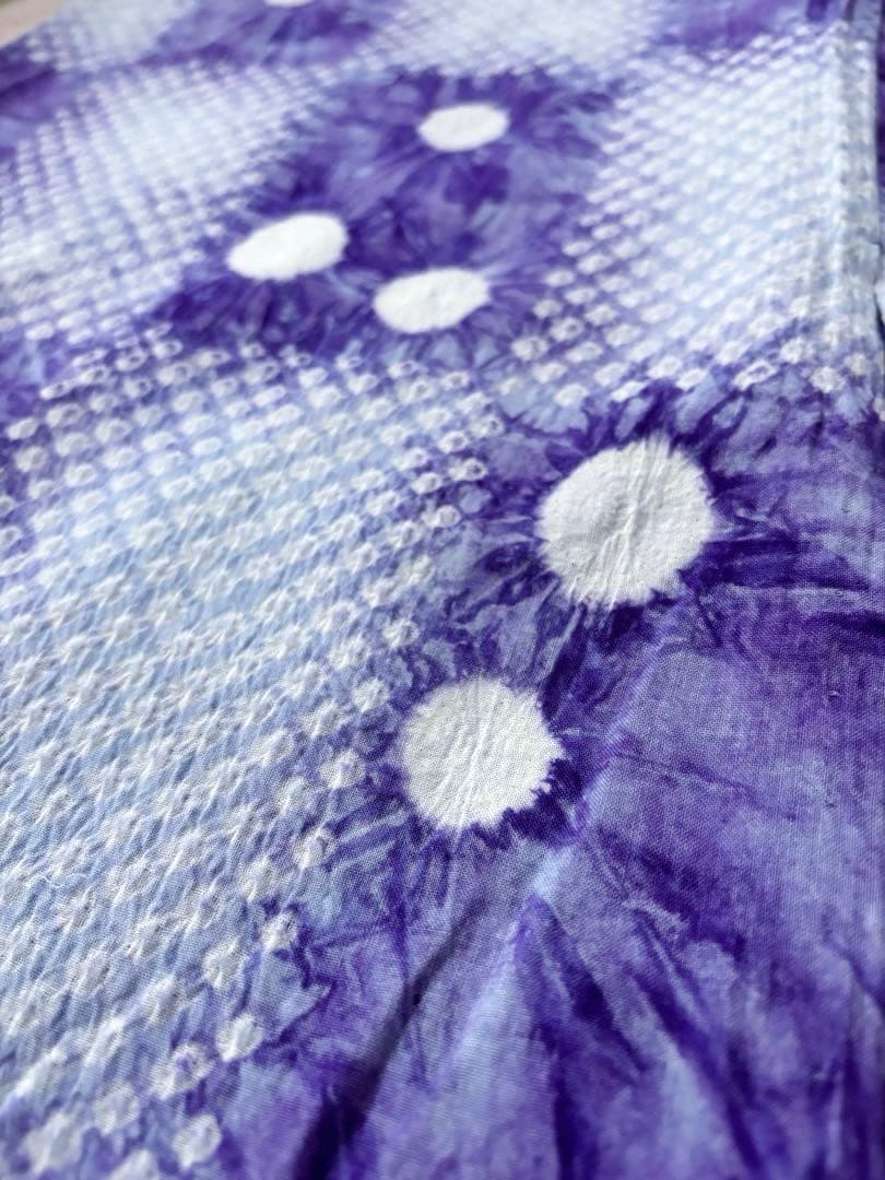 未使用　絞りの浴衣　紫　トールサイズ