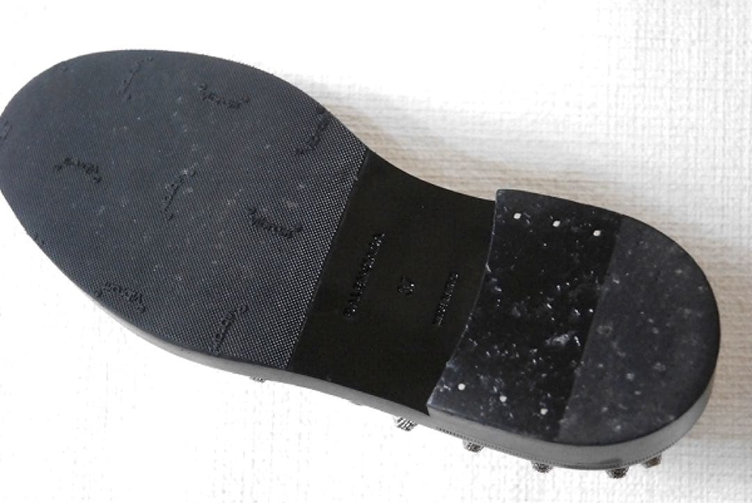 BALENCIAGA（バレンシアガ） ブラックレザー スタッズ ドレスシューズ