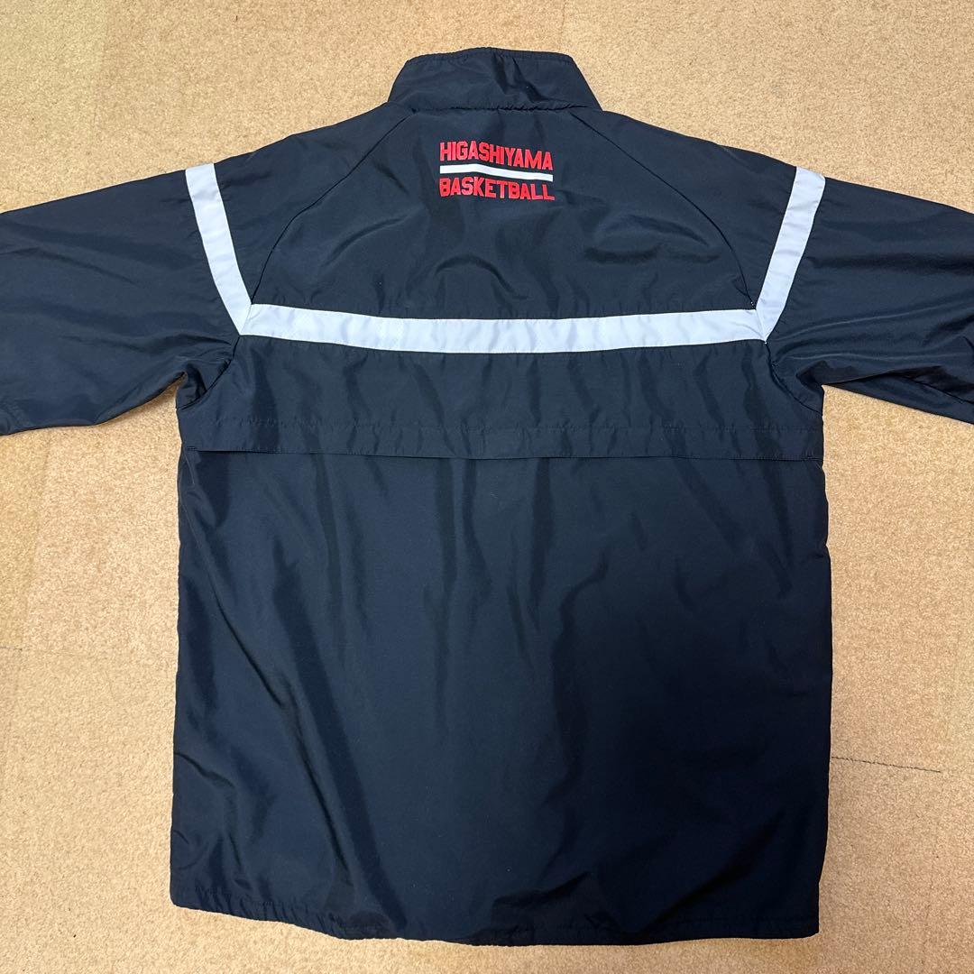 東山高校バスケ部Mizuno ナイロンジャケット 黒/赤