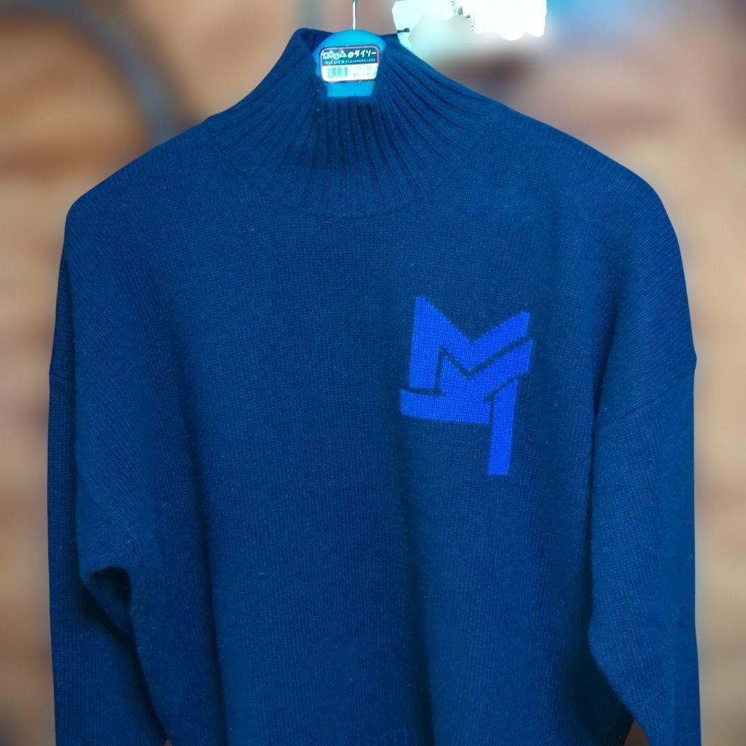 新品未使用タグ付きMAISON KITSUNÉ ネイビー タートルネックセーター