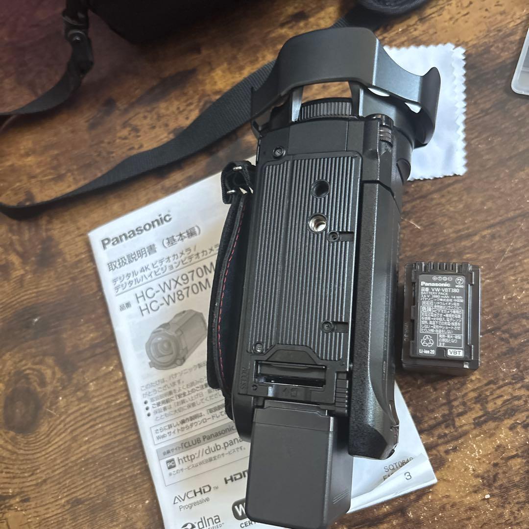 Panasonicデジタル4kビデオカメラHC-WX970M予備バッテリーSD付